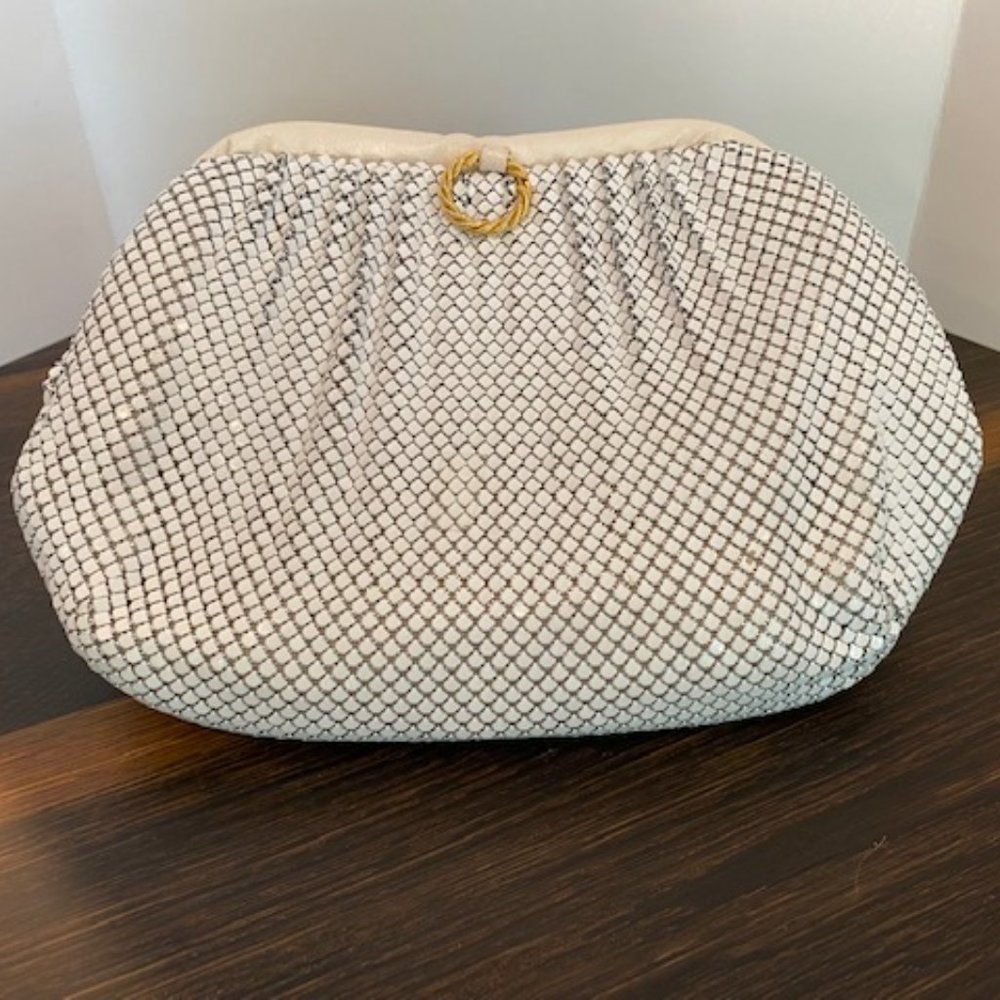 Vintage Whiting & Davis White Mesh Clutch